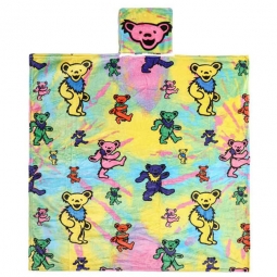 Grateful Dead Dancing Bears Tie Dye Pocket Throw