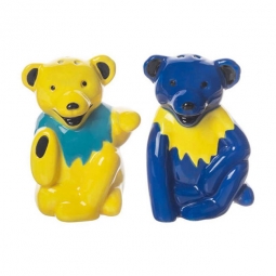 Grateful Dead Dancing Bears Ceramic Salt & Pepper Set
