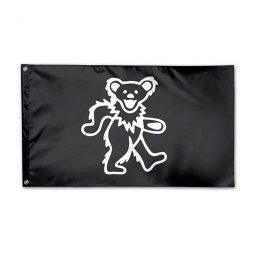 Grateful Dead Dancing Bear Black Flag