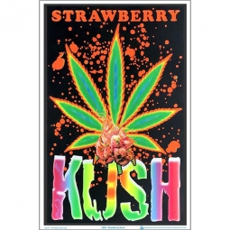 Strawberry Kush Black Light Poster