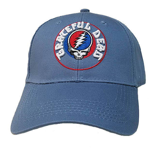 Grateful Dead Steal Your Face & Logo Denim Adjustable Hat