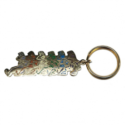 Grateful Dead Dancing Skeletons Enamel Brass Key Chain