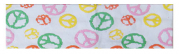 White Peace Sign Stretch Headband