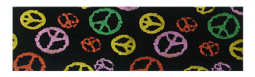 Black Peace Sign Stretch Headband