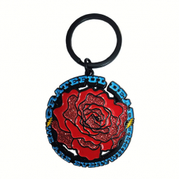 Grateful Dead We Are Everywhere Rose Metal Key Chain
