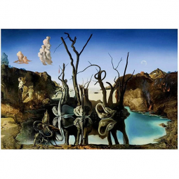Salvador Dali Swans Reflecting Elephants Poster
