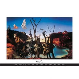 Salvador Dali Swans Reflecting Elephants Poster