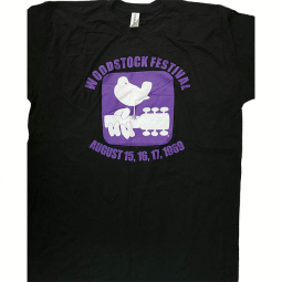 Woodstock 1969 Logo Black Shirt