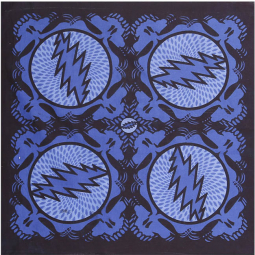 Grateful Dead Spin Your Face Blue Bandana