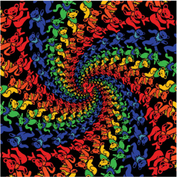 Grateful Dead Rainbow Bear Spiral Bandana