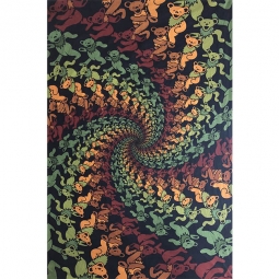 Grateful Dead Dancing Bears Wood Spiral Tapestry