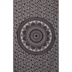 Black & White Mandala Tapestry