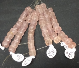 8mm Pale Purple with Dark Swirls Matte Cube Beads