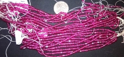 5mm Gold Ruby Fire Polish Beads