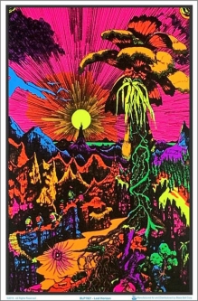 Lost Horizon Flocked Black Light Poster