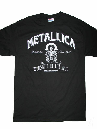 twaalf kort Manier Metallica Whiskey In The Jar Shirt: Woodstock Trading Company