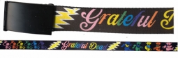 Grateful Dead Bears & Skeletons Web Belt With Black Buckle