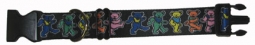 Grateful Dead Dancing Bears 1.5" Wide Clip Collar Small 13-17"