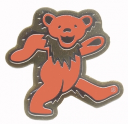 Grateful Dead Red Dancing Bear Large Metal Sticker