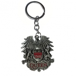 Queen Crest Metal Key Chain
