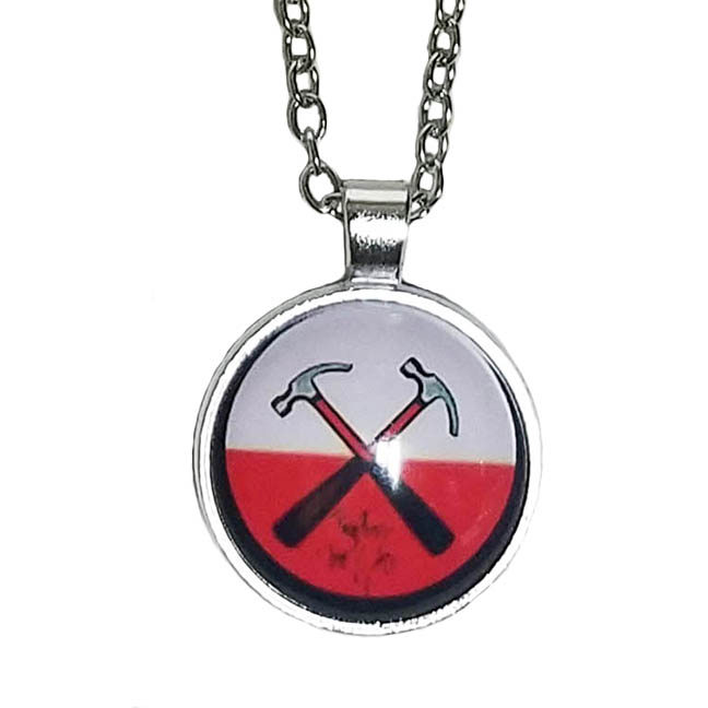 Pink Floyd Marching Hammers Silver Necklace Woodstock Trading Company