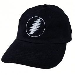 Grateful Dead Bolt Black Adjustable Hat
