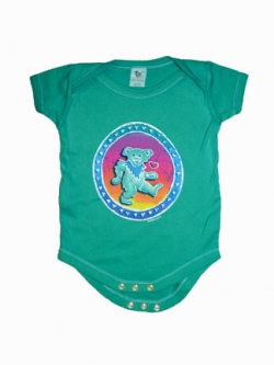 Grateful Dead Heart Bear Romper