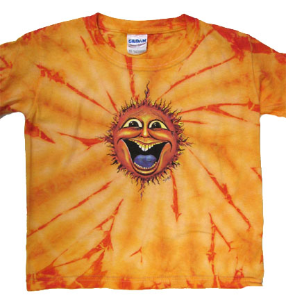 Sun Face Youth Tie Dye Shirt: Woodstock 