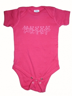 Grateful Dead Dancing Bears Pink Romper