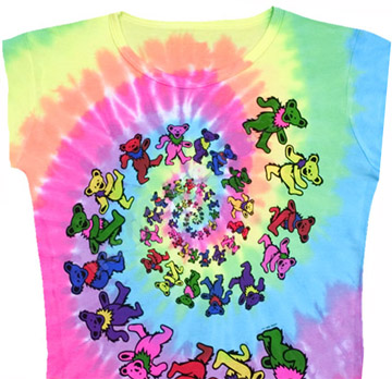 grateful dead bears tie dye shirt