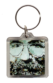 Grateful Dead Black & White Jerry Face Key Chain
