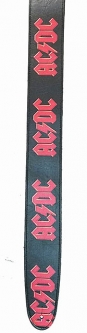 AC/DC Logo Leather Guitar Strap