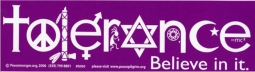 Tolerance Symbol Glyphs Bumper Sticker
