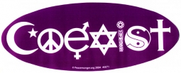 Coexist Oval Die Cut Magnet