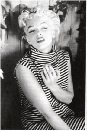 Marilyn Monroe Striped Dress Poster: Woodstock Trading Company