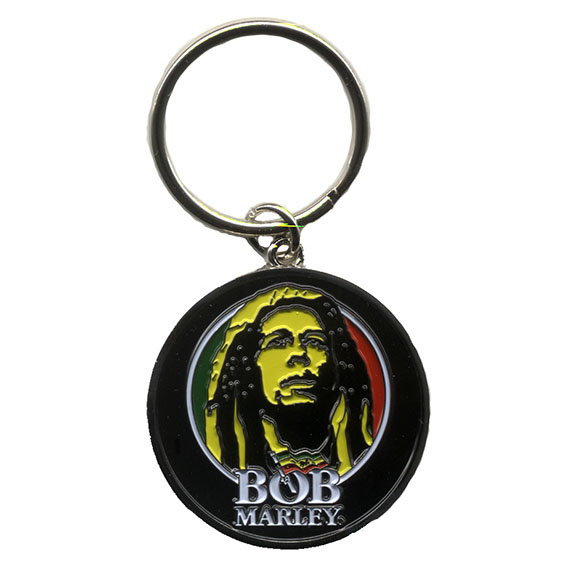 Bob Marley Metal Key Chain Woodstock Trading Company