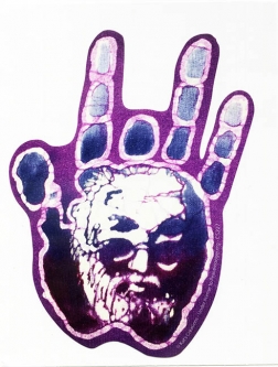 Grateful Dead Jerry Hand Batik Bumper Sticker