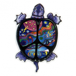 Peace Turtle Double Sided Sticker