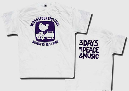 Woodstock 1969 Logo White Shirt: Woodstock Trading Company