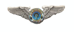 Grateful Dead Small Skull & Roses Wings Pin