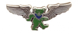 Grateful Dead Green Bear Wings Pin