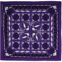 Grateful Dead SYF & Roses Purple Bandana