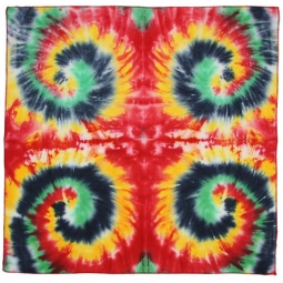 Rasta Multi Spiral Tie Dye Bandana