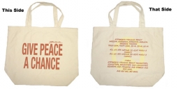 The Beatles John Lennon Peacism Tote Bag