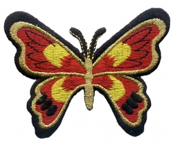 Black, Red, & Gold Butterfly Patch